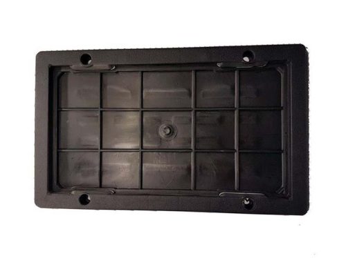 Rendszámkeret / rendszámtábla tartó, fekete D tip motor