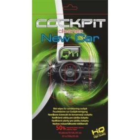 Q11 - műszerfalápló & tisztító kendő - új autó illat - matt hatás - 30 db