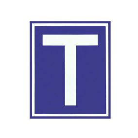 Matrica Tanuló vezető T betű mágneses – kék