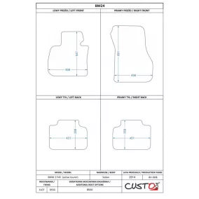   Méretpontos szövetszőnyeg garn. BMW 2 (F45) 2014- – Custo Pol