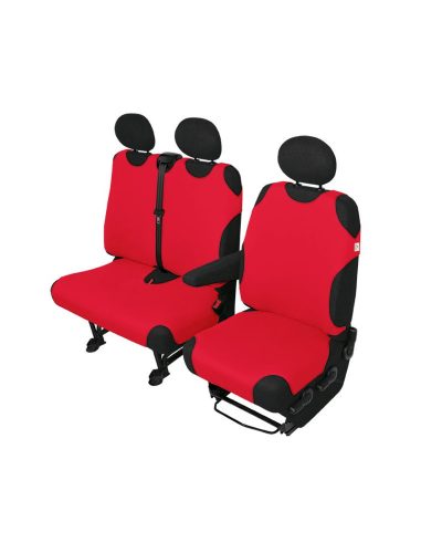 Trikó üléshuzat VAN 2+1 ülésre – Piros – 2db – KEGEL