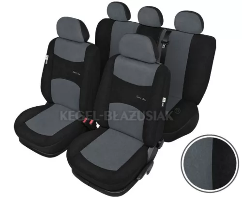 Üléshuzat SPORTLINE+ összes ülésre(szürke-fekete) – KEGEL