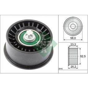 vezető görgő, fogasszíj | INA 532 0478 10 | Opel GM 9240033