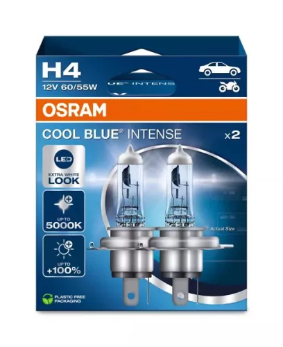 Izzó H4 12V 60/55 Cool Blue Intense NextGen 5000K/+100% (2db)  – OSRAM