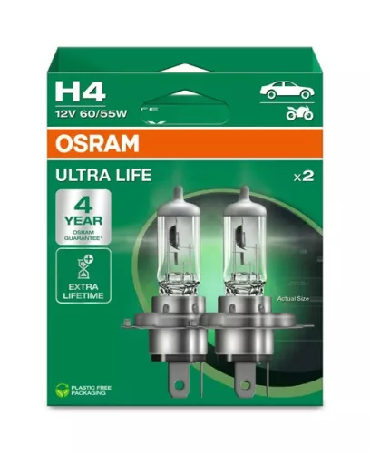 Izzó H4 12V 60/55 Ultra Life (2db) – OSRAM