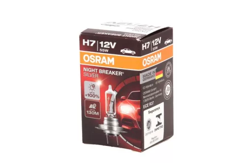 Izzó 12V H7 55W Night Breaker Silver (1db) – OSRAM