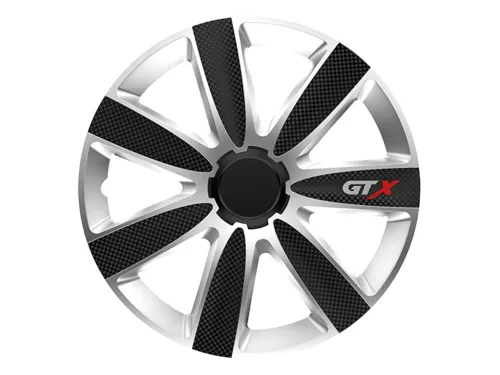 Dísztárcsa 13" GTX CARBON Black Silver – 4 darabos szett