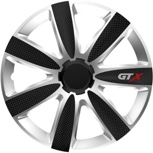 Dísztárcsa 16" GTX Carbon Black/Silver - 4 darabos szett
