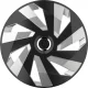 Dísztárcsa 16" VECTOR RC Black/Silver – 4 darabos szett