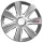 Dísztárcsa 16" GTX CARBON Silver – 4 darabos szett