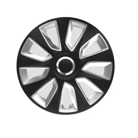   Dísztárcsa 14" STRATOS RC Black Silver – 4 darabos szett
