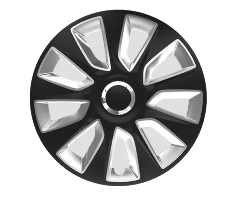 Dísztárcsa 14" STRATOS RC Black Silver – 4 darabos szett