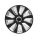 Dísztárcsa 15" STRATOS RC Black/Silver – 4 darabos szett