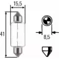 Izzó C21W szofita 12V 21W | Hella