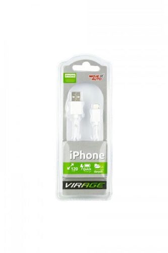 Telefontöltő kábel fehér, iPhone, 1,5A | 1,2 m