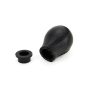   Sebességváltó gomb, bőr, fekete, fekete varrással – AMIO