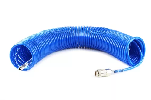 Kompresszor spiráltömlő 20 m, kék, – AMIO