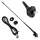 Antenna autótetőre dönthető 40 cm 5 mm adapter ANT06 – AMIO