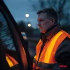 Narancssárga XXXL fényvisszaverő figyelmeztető láthatósági mellény – AMIO