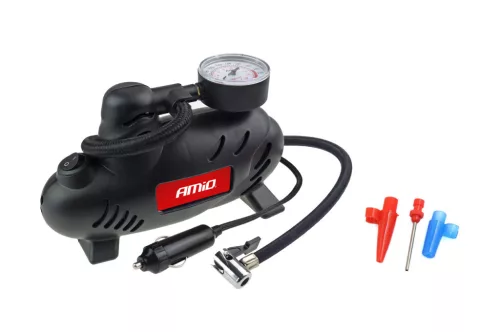 Autós kompresszor nyomásmérővel 12V ACOMP-07 – AMIO