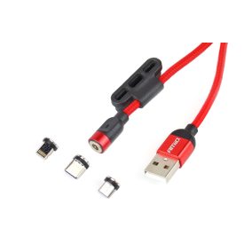   MULTIKABEL Mágneses USB kábel 3 az 1-ben Lightning USB-C micro USB 1 m UC-8 – AMIO
