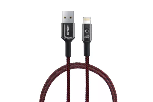 Töltőkábel iPhone Lightning USB kábel LED-del 1 m UC-10 – AMIO