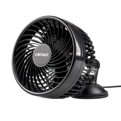 Ventilátor 24V szivargyújtós 1x15 cm (6") átmérőjű tapadókorongos, szélvédőre – AMIO