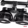 Ventilátor 12V szivargyújtós 2x10 cm (4") átmérőjű állítható rotorral, fejtámlára – AMIO