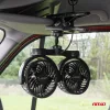 Ventilátor 24V szivargyújtós 2x10 cm (4") átmérőjű állítható rotorral, praktikus csipesszel – AMIO