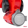 Autó kürt, 12V piros, két tónusú, kompresszorral – AMIO