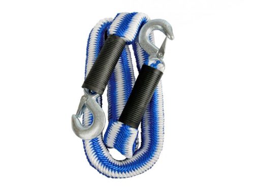 Vontatókötél 2,5 tonna – rugalmas, karabinerrel