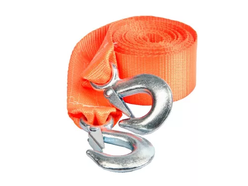 Vontató kötél (textil) 3 t, 4 m, acél kampókkal – MULTIPA
