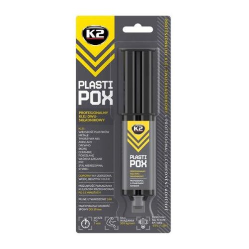 K2 PLASTIPOX – Kétkomponensű műanyagragasztó 25g
