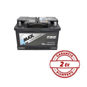   Akkumulátor 4MAX 12V 75Ah | 700A Alacsony Jobb+ | 2 év garancia