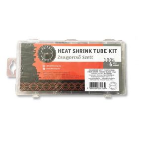 Zsugorcső készlet | fekete szín | 100 darabos szett 6 méretben