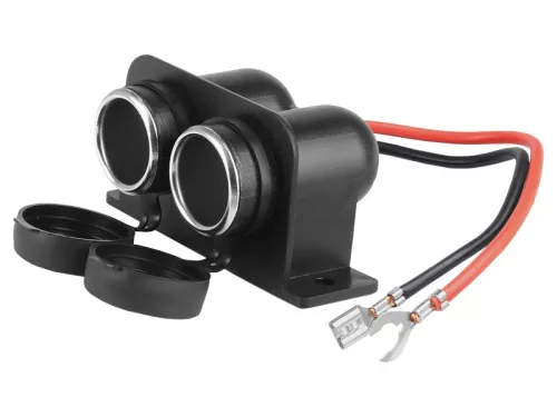 Szivargyújtó aljzat / Kettős elektromos aljzat 12V 15A, vízálló – Carmotion 