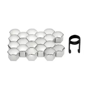   Kerékanya kupak - kerékcsavar kupak grafit króm hatás 19 mm-es csavarvédők 20 db – Carmotion 