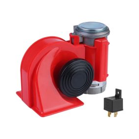   Autó kürt Nautilus, piros, két hang, kompresszorral – Carmotion