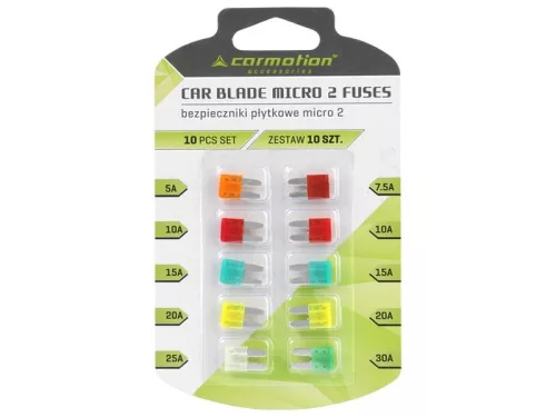 Lapos biztosíték bliszter MICRO-2, 10 db – Carmotion