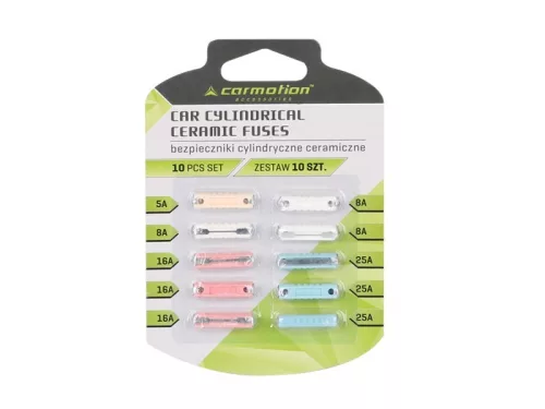 Biztosíték készlet hengeres kerámia, 10 db – Carmotion
