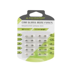 Biztosíték készlet üveg, 20 mm, 10 db – Carmotion