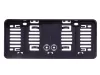 Kis rendszámtábla keret 305 x 114 mm, fekete, csíkkal – Carmotion 