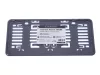 Kis rendszámtábla keret 305 x 114 mm, fekete, csíkkal – Carmotion 