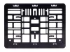 Rendszámtábla keret 322 x 245 mm, kétsoros, fekete – Carmotion 