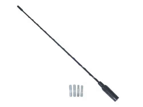 Autó antenna pót szál, 41 cm-es antennaárboc 4 adapterrel – Carmotion 