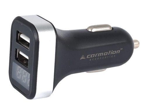 Szivargyújtó dugó voltmérővel, 2 x USB 2.1 A | Carmotion
