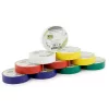 PVC szigetelőszalag 0,13 mm × 15 mm × 10 m, 5 szín, 10 db – Carmotion