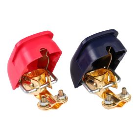   Akkumulátorsaruk fedéllel, sárgaréz, önzáró, max 800A  – Carmotion 