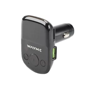   Szivargyújtós FM transzmitter Bluetooth kihangosítóval, QC3.0 USB töltővel és voltmérővel 12/24V – WAYME