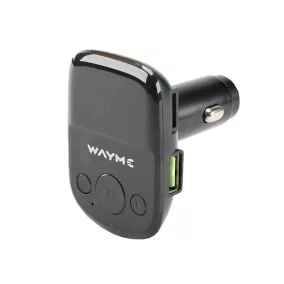   Szivargyújtós FM transzmitter Bluetooth kihangosítóval, QC3.0 USB töltővel és voltmérővel 12/24V – WAYME